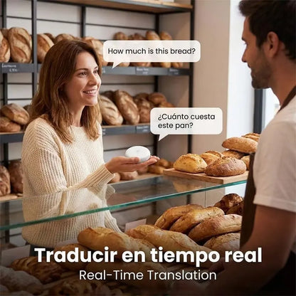 🌎 AI Wearable Translator – 165+ Language Two-Way Voice Translation Device, Real-Time AI Language Translator with Smart Learning, Bluetooth Connectivity for Travel, Work & Everyday Conversations