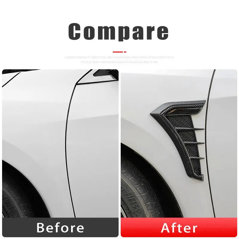 2 Pcs Carbon Fiber Car Side Wing Fender Decals, Truck Decal Decorative Sticker