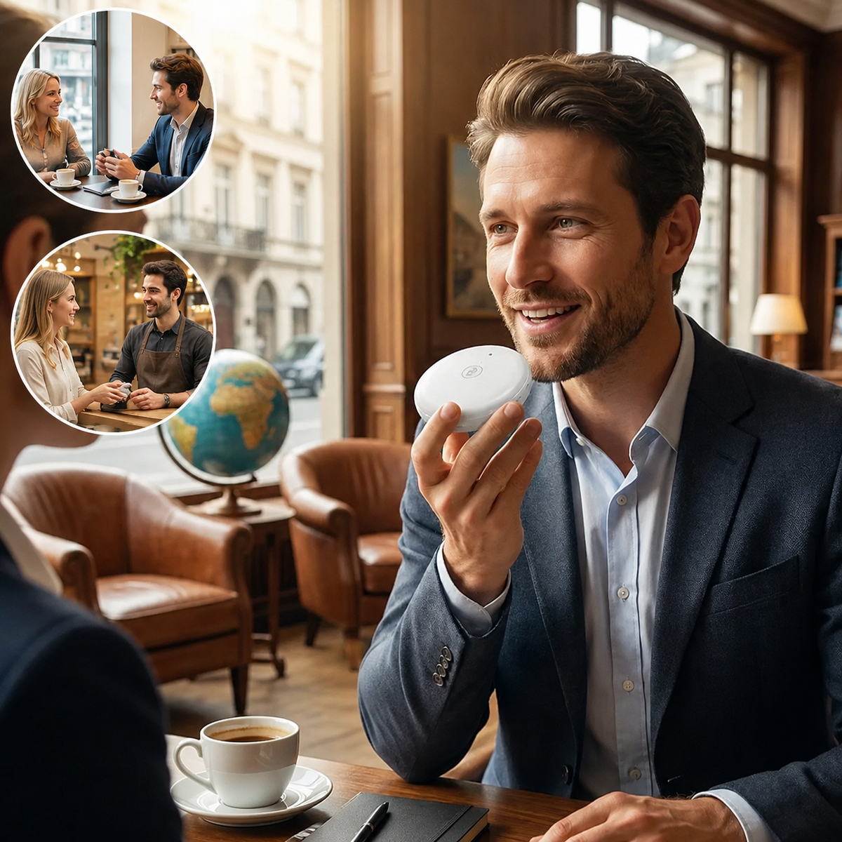 🌎 AI Wearable Translator – 165+ Language Two-Way Voice Translation Device, Real-Time AI Language Translator with Smart Learning, Bluetooth Connectivity for Travel, Work & Everyday Conversations