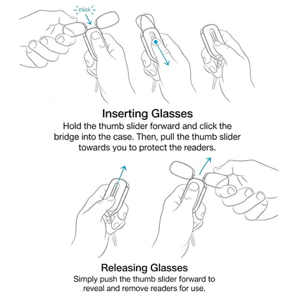 Ultralight Reading Glasses | Black And Red Frames, Multiple Prescription Options Available