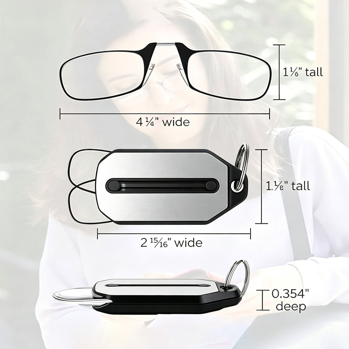Ultralight Reading Glasses | Black And Red Frames, Multiple Prescription Options Available