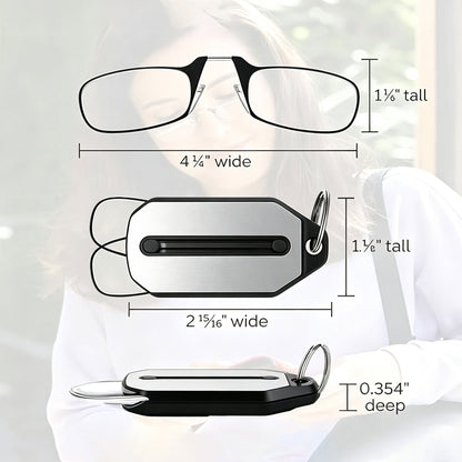 Ultralight Reading Glasses | Black And Red Frames, Multiple Prescription Options Available