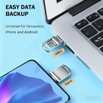 2TB USB Flash Drive for Phones and Computers – Dual-Interface (USB-C & USB-A) Storage Stick