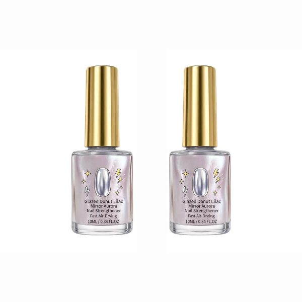 2PCS Lilac Glossy Mirror Nail Strengthener