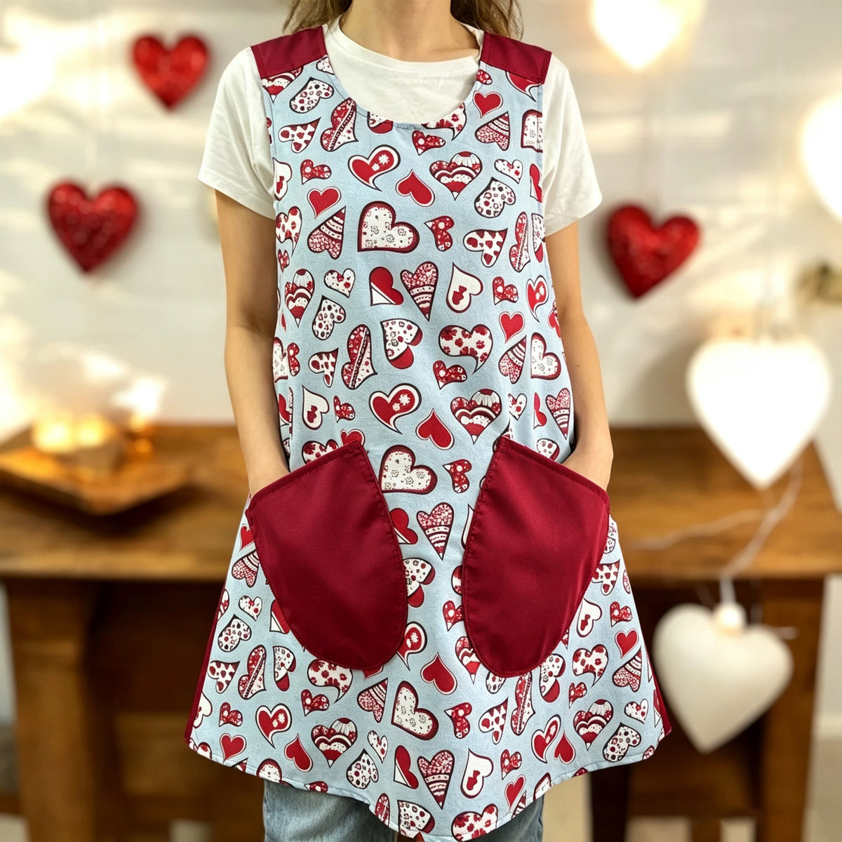 Cross Over Vest Style Apron with 2 Large Pockets