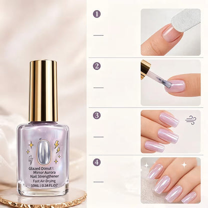 2PCS Lilac Glossy Mirror Nail Strengthener