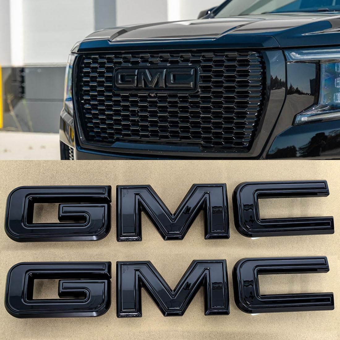 GMC Grille & Tailgate Emblem Replacement Badge Fits 19-26 Sierra