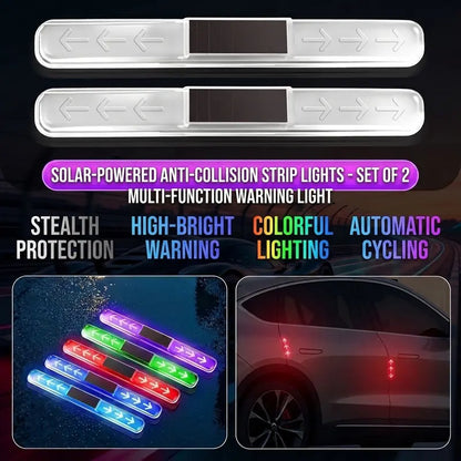 4-Piece Solar Anti-Collision Warning Light Strip Set