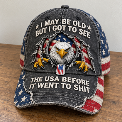 🦅 “I May Be Old” Vintage Eagle Cap