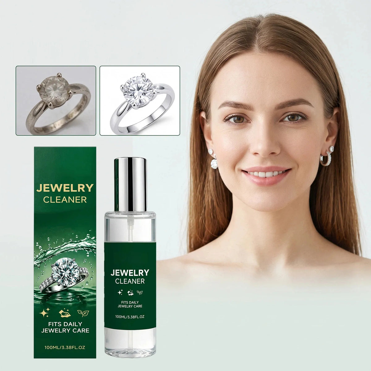 ✨Portable Jewelry Cleaner Spray 💎Gentle Formula Jewelry Maintenance Polish For Daily Shine Care