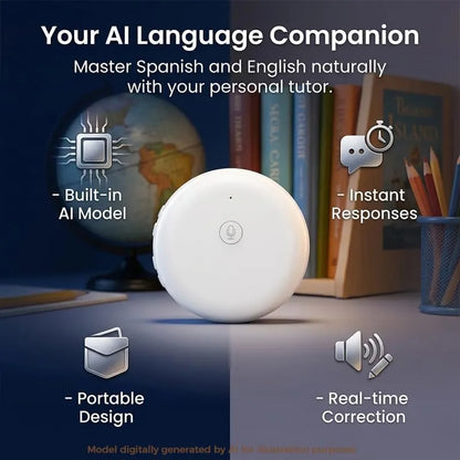 🌎 AI Wearable Translator – 165+ Language Two-Way Voice Translation Device, Real-Time AI Language Translator with Smart Learning, Bluetooth Connectivity for Travel, Work & Everyday Conversations
