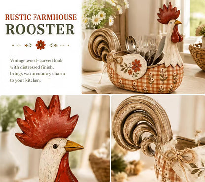 🐓 Farmhouse Rooster Storage Basket