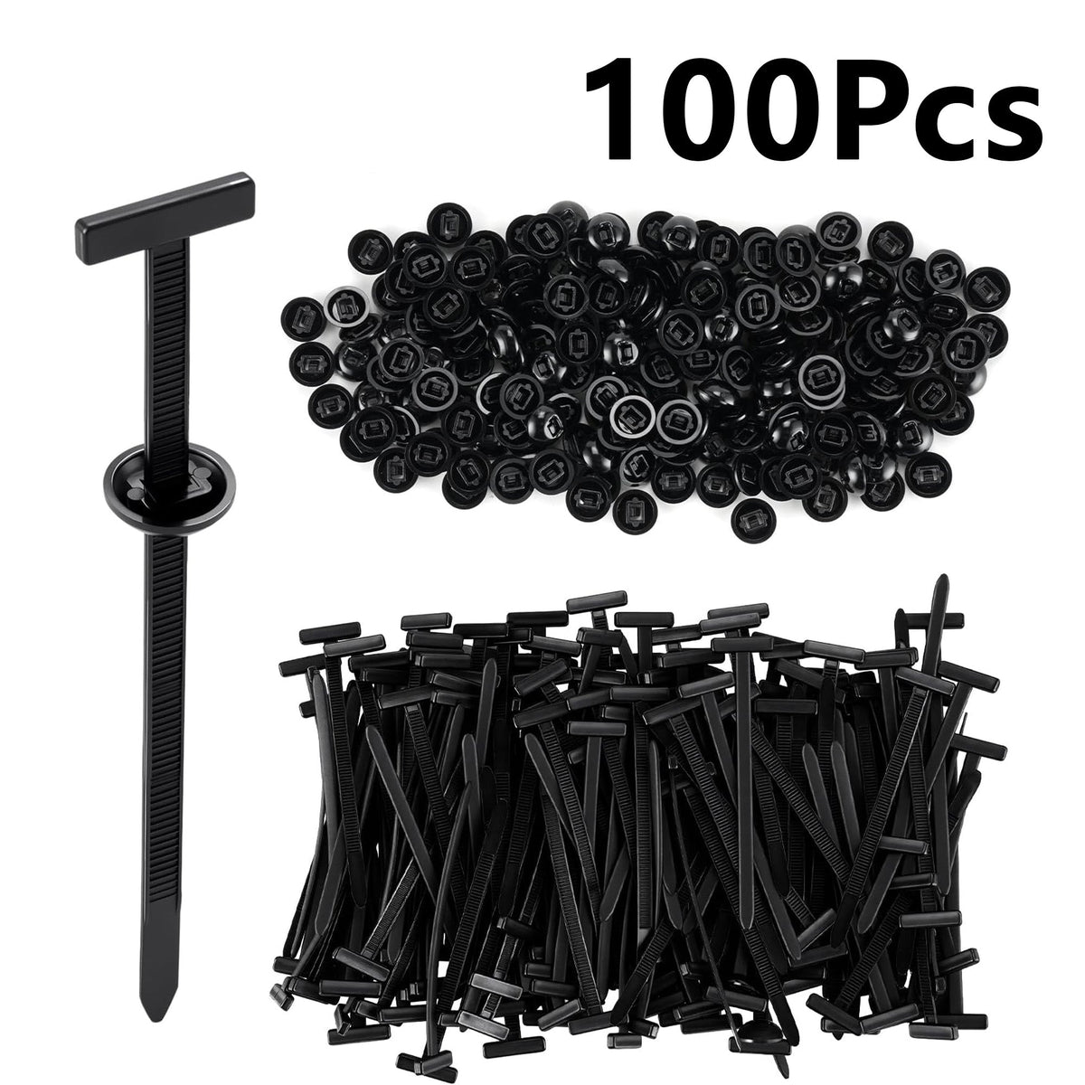 100 Pcs Cable Tie Buckle - Heavy Duty Self-Locking  Zip Ties for Car Daily Repair
