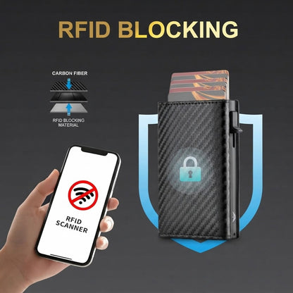 RFID Blocking Wallet for Men Pop up Card Holder