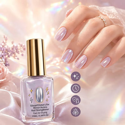 2PCS Lilac Glossy Mirror Nail Strengthener