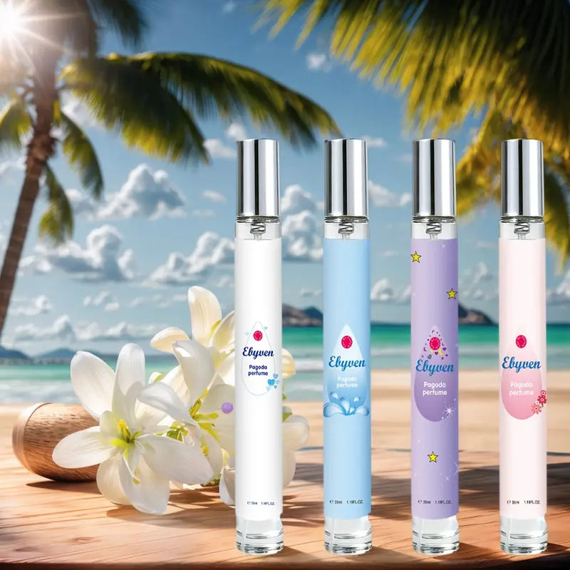 4PCS Natural Fragrance Women's Perfume, Delicate Fresh Scent