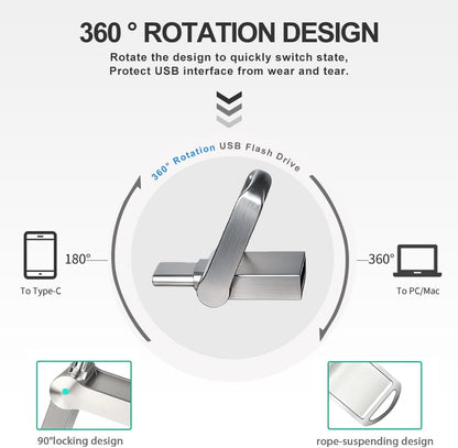 2TB USB Flash Drive for Phones and Computers – Dual-Interface (USB-C & USB-A) Storage Stick