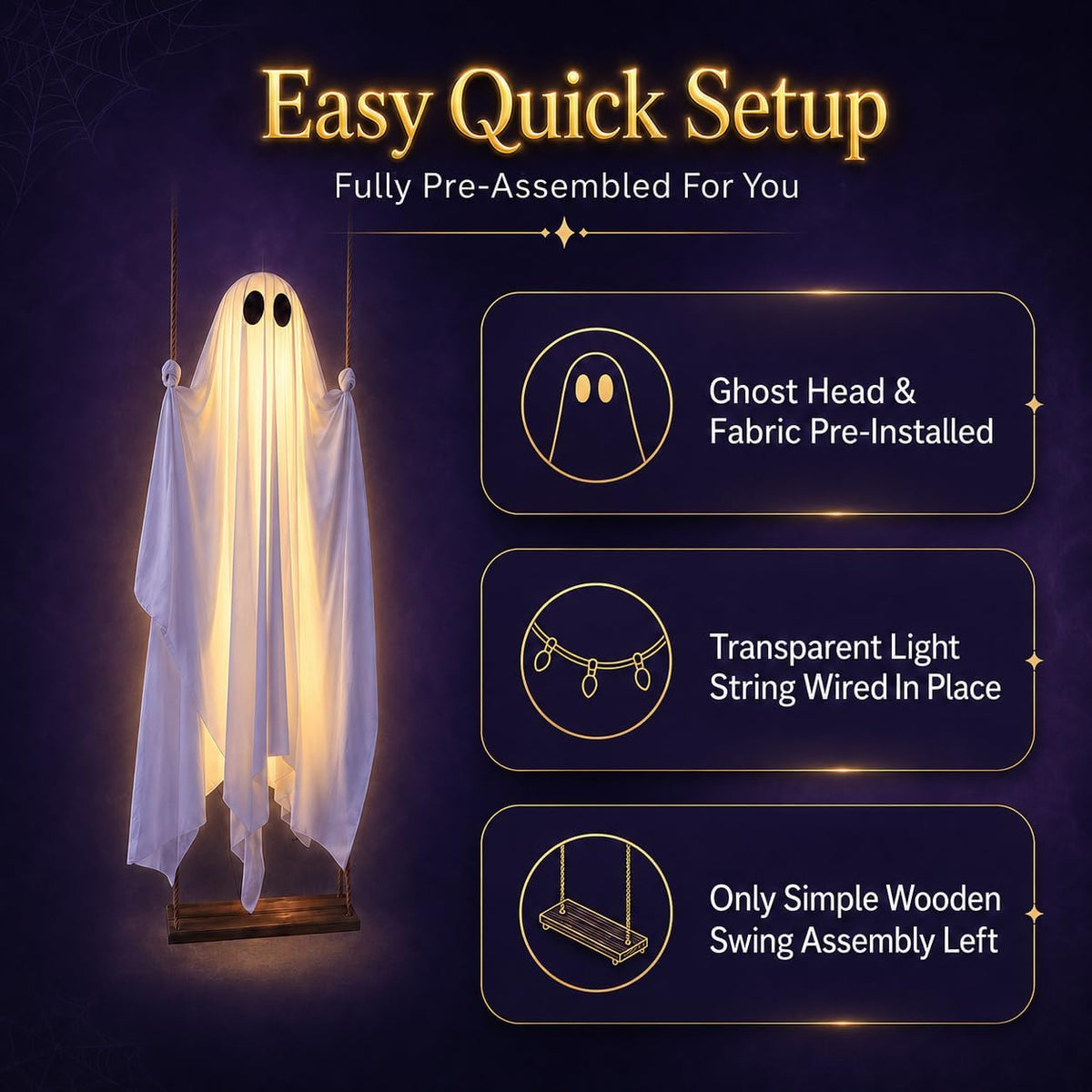 Halloween Decorations Outdoor for Tree Porch Yard Garden Lawn