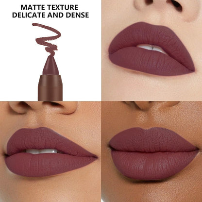 2 in 1 Lip Liner and Lipstick Combo Matte Lipstick Long Lasting Waterproof