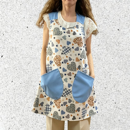 Cross Over Vest Style Apron with 2 Large Pockets