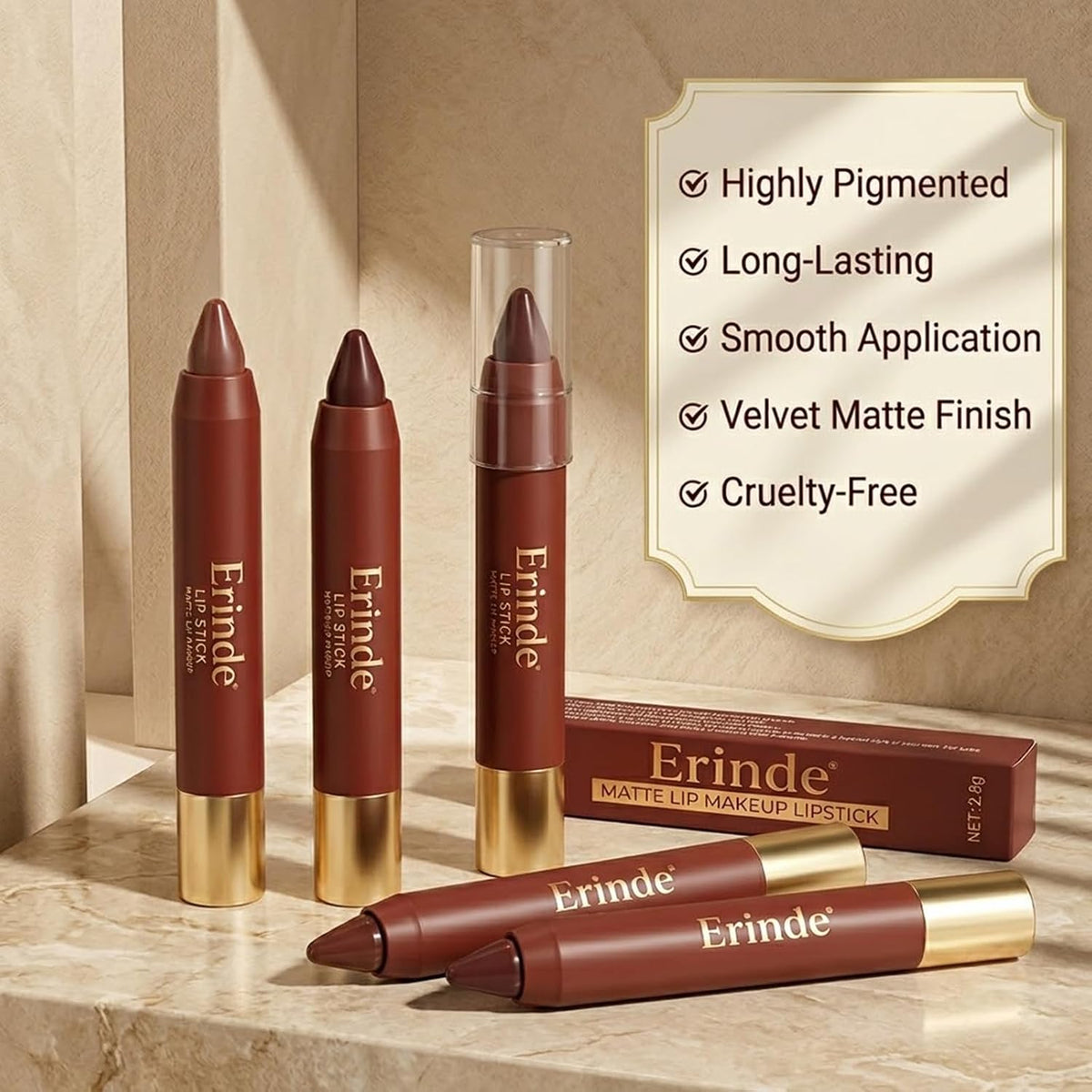 2 in 1 Lip Liner and Lipstick Combo Matte Lipstick Long Lasting Waterproof