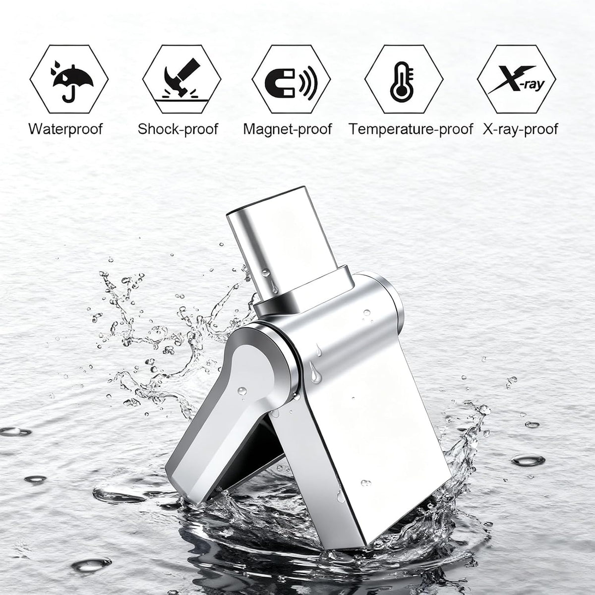 2TB USB Flash Drive for Phones and Computers – Dual-Interface (USB-C & USB-A) Storage Stick