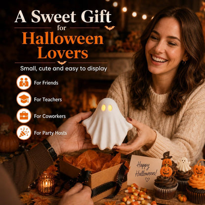 Luminous Ghost Ornament – Cute LED Halloween Tabletop Decor for Mantel