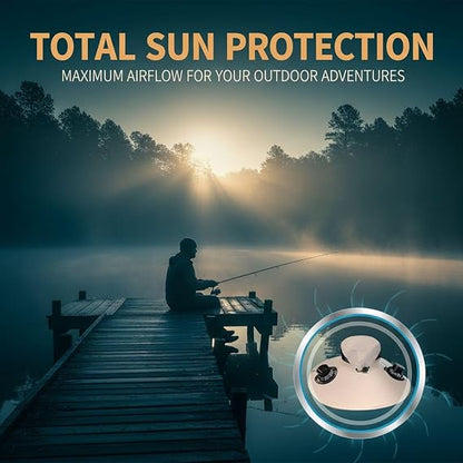 Unisex Sun Hat With Two Fans And UPF 50+ Sun Protection