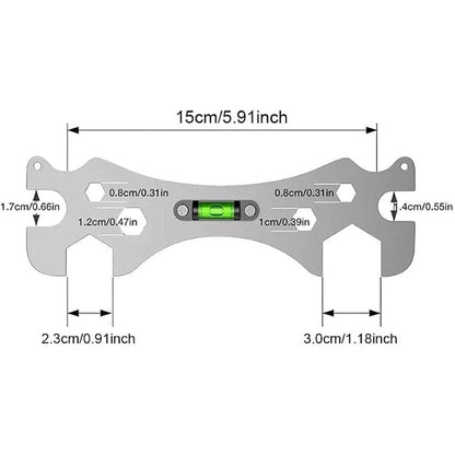 Faucet Wrench Shower Spanner Screw Nut Openings with Level