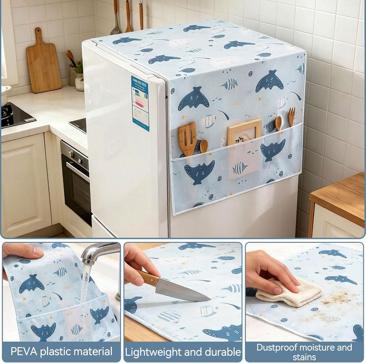 Refrigerator Dust Cover Top for Kitchen Fridge Laundery Room
