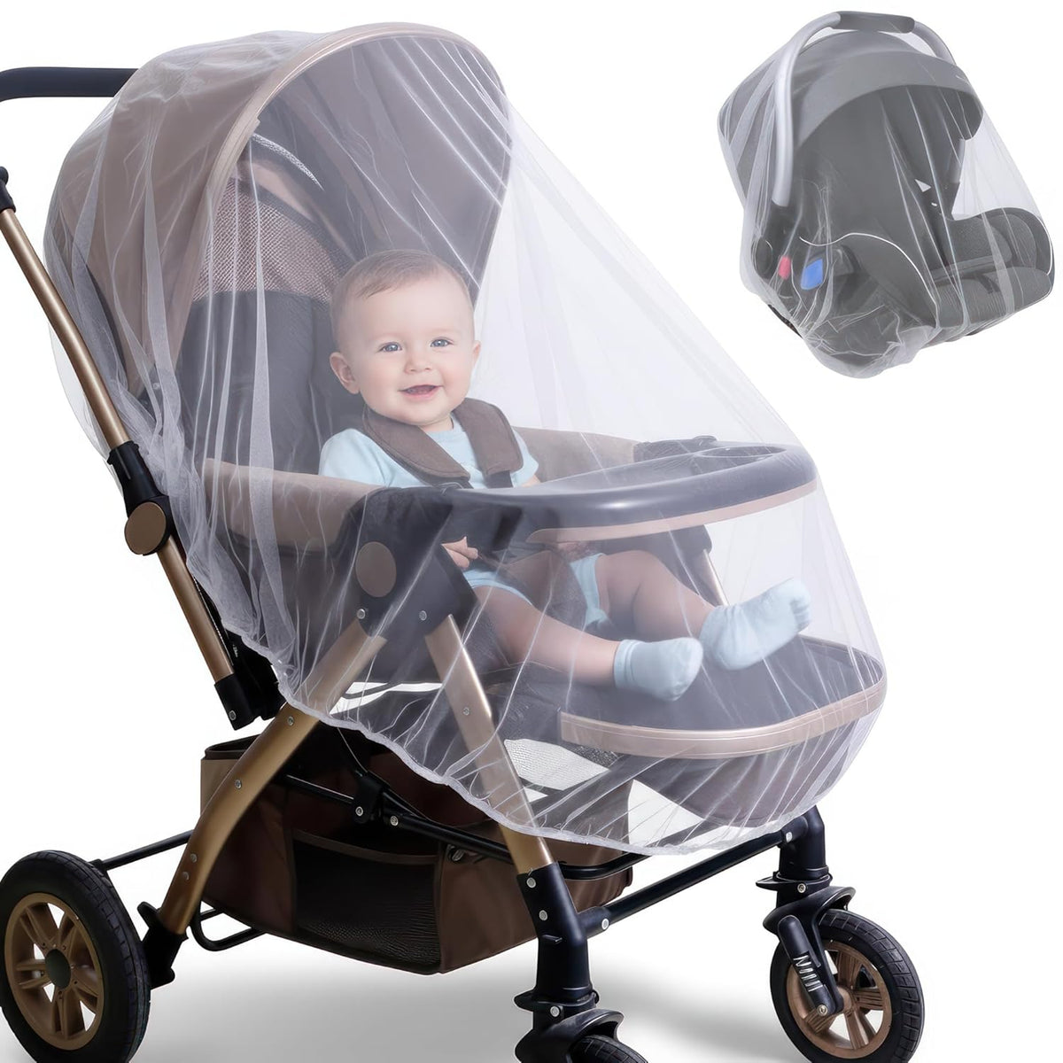 Mosquito Net for Stroller Mosquito Net Compatible with Baby Stroller