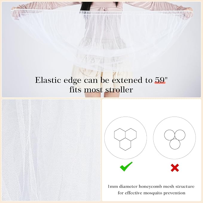 Mosquito Net for Stroller Mosquito Net Compatible with Baby Stroller
