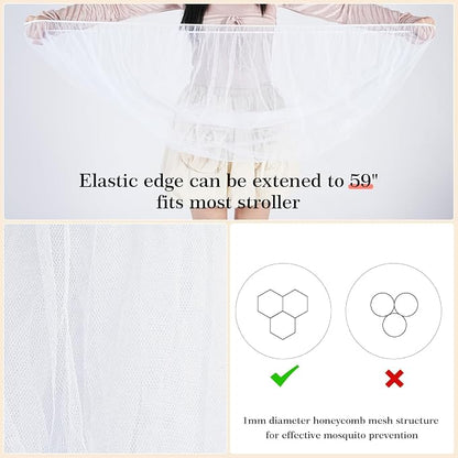 Mosquito Net for Stroller Mosquito Net Compatible with Baby Stroller