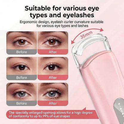Heated Eyelash Curler – Innovative Curling Function – Portable Beauty Tool