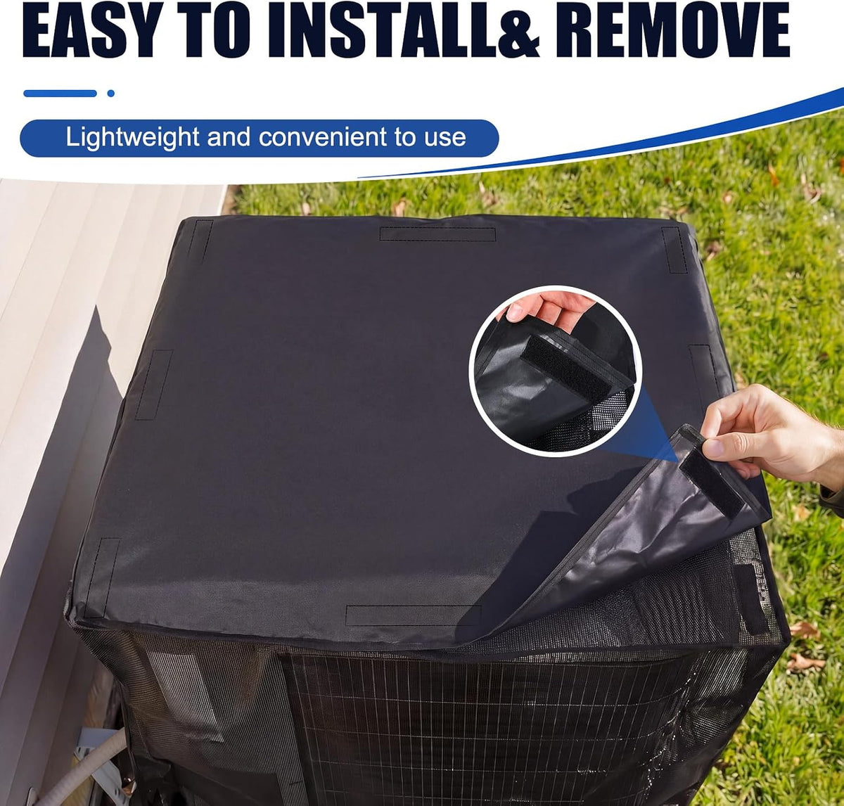 Heavy-Duty Full Mesh Air Conditioner Cover, All-Season Outdoor AC Unit Protector