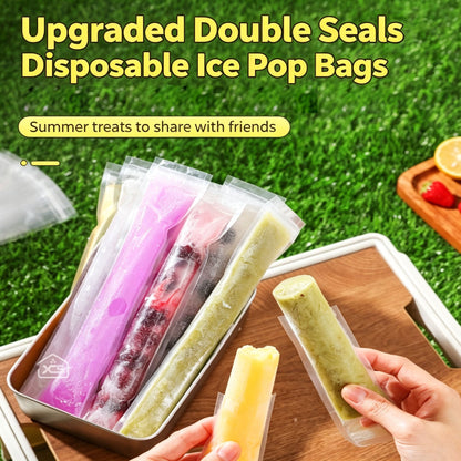 50 Disposable Ice Popsicle Mold Bags