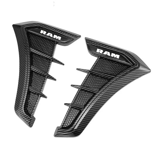 2 Pcs Carbon Fiber Car Side Wing Fender Decals, Truck Decal Decorative Sticker