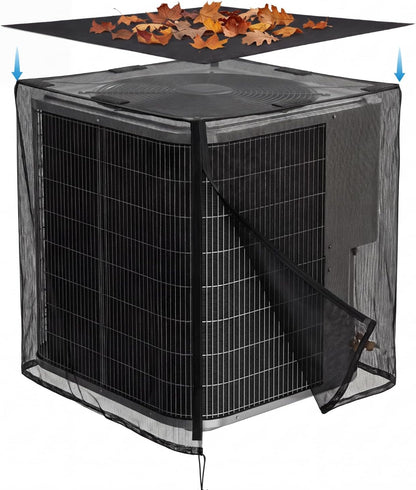 Heavy-Duty Full Mesh Air Conditioner Cover, All-Season Outdoor AC Unit Protector