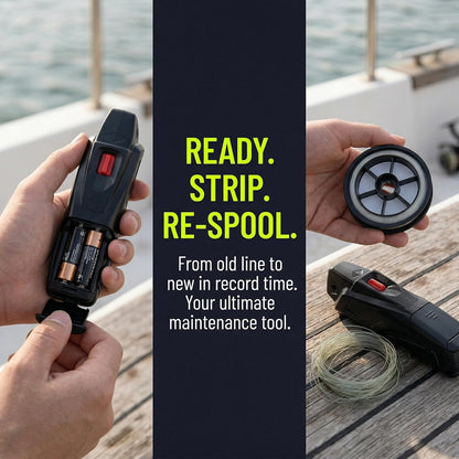 Electric Fishing Line Stripper for Spinning, Casting & Trolling Reels