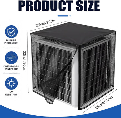 Heavy-Duty Full Mesh Air Conditioner Cover, All-Season Outdoor AC Unit Protector