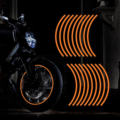 16''-17'' Reflective Wheel Rim Stripe Decal for Motorcycle, Car, Cycling, Bike