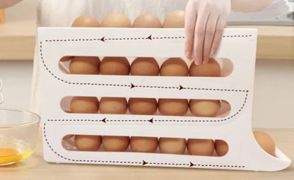 Egg Holder for Fridge, Eggs Dispenser Auto Rolling
