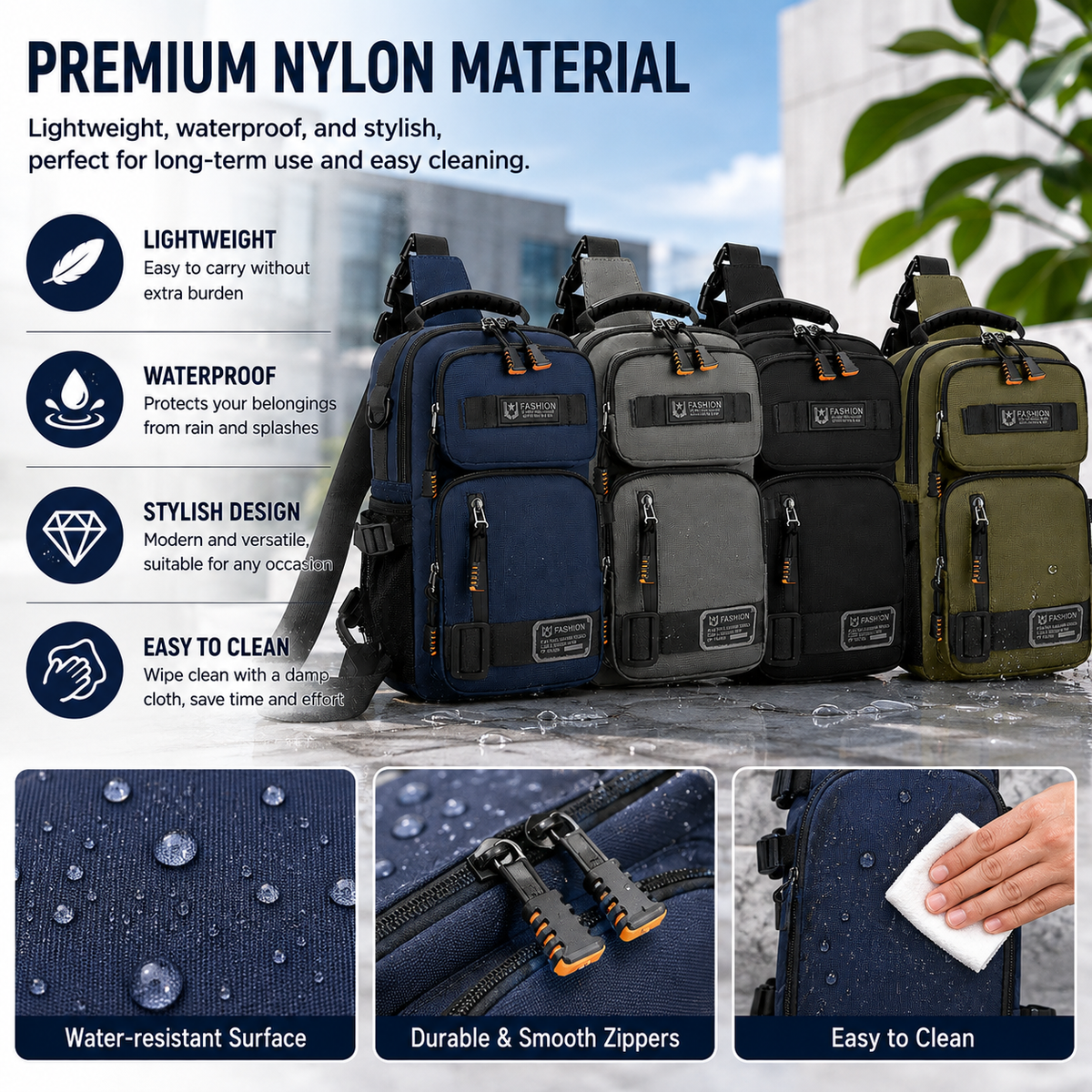 Men’s Tactical Chest Bag – Large Capacity with Multiple Pockets