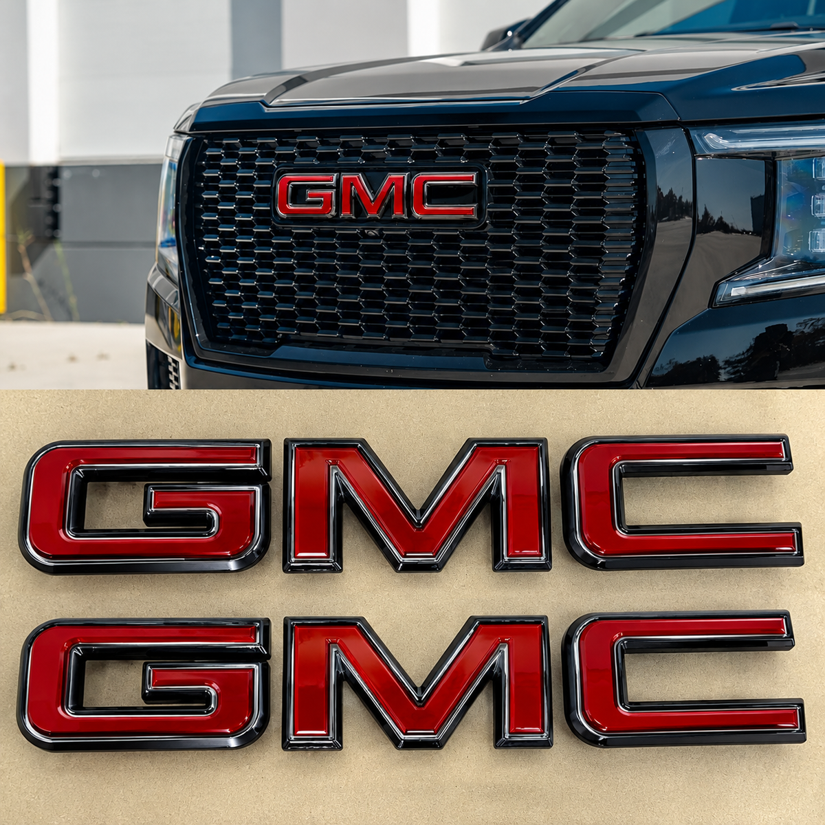 GMC Grille & Tailgate Emblem Replacement Badge Fits 19-26 Sierra