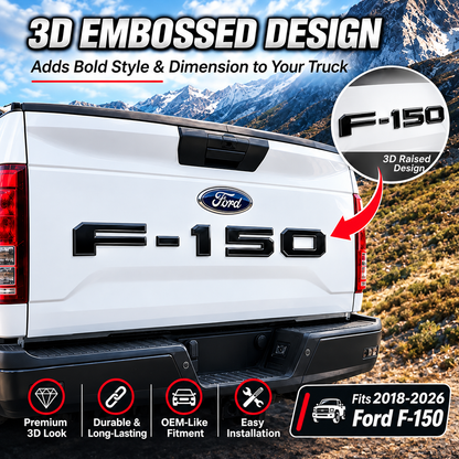 F-150 Tailgate Lettering Stickers – Pickup Truck Rear Decal Set