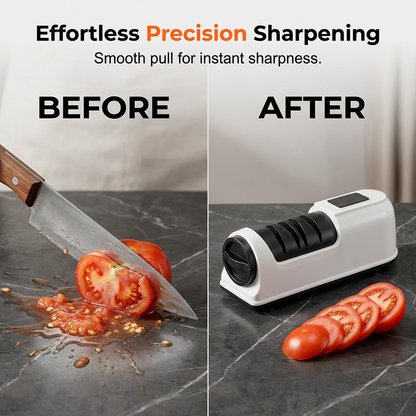 🔪3-Stage Electric & Manual Knife Sharpener-Bring Back the Sharp! 🍅✨