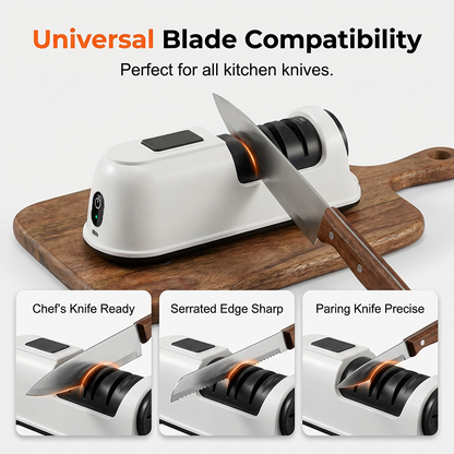 🔪3-Stage Electric & Manual Knife Sharpener-Bring Back the Sharp! 🍅✨