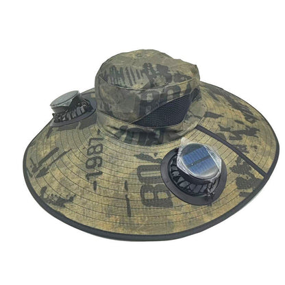 Unisex Sun Hat With Two Fans And UPF 50+ Sun Protection