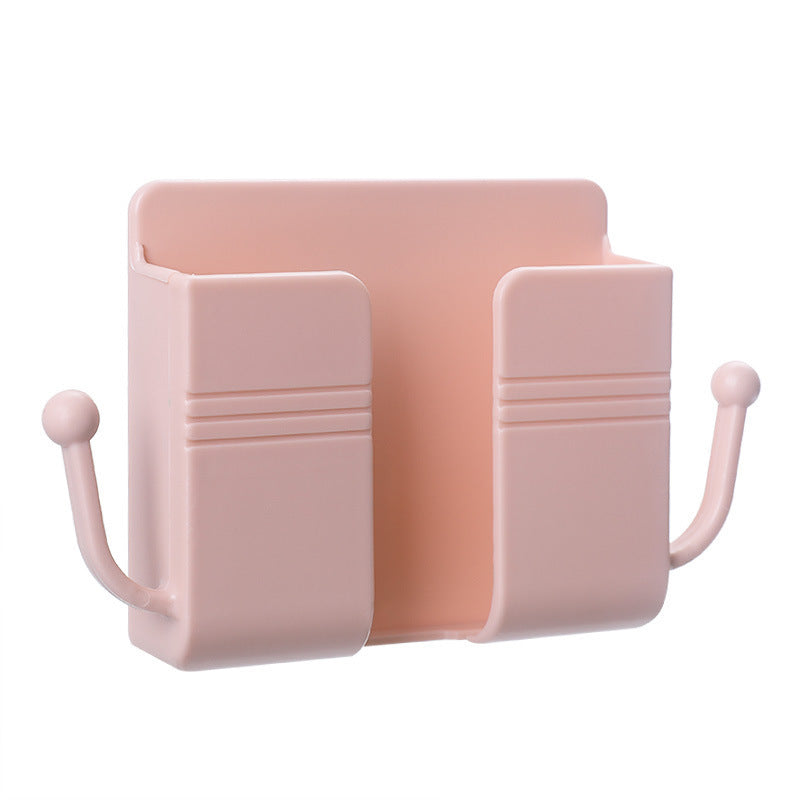 Wall-Mounted Phone Holder – Adhesive Phone Charging Dock Multifunctional Outlet Shelf