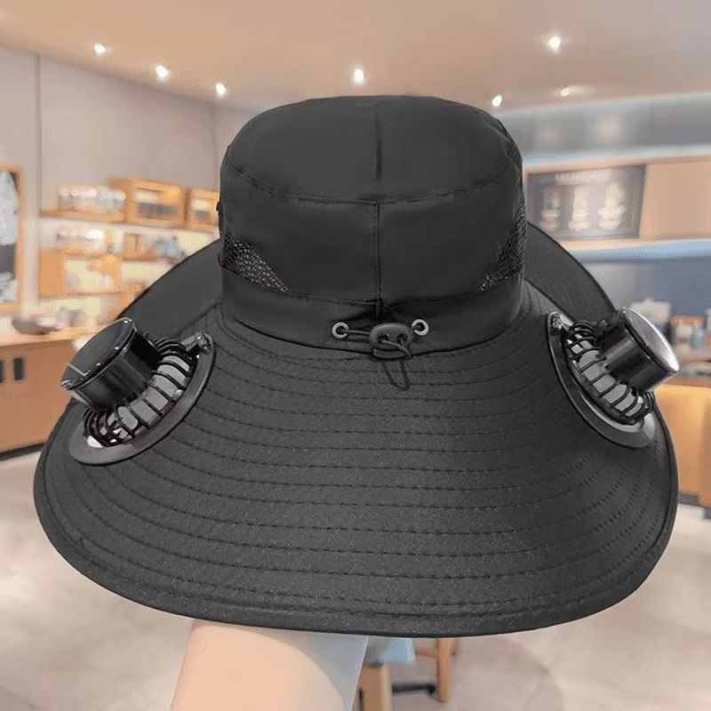 Unisex Sun Hat With Two Fans And UPF 50+ Sun Protection